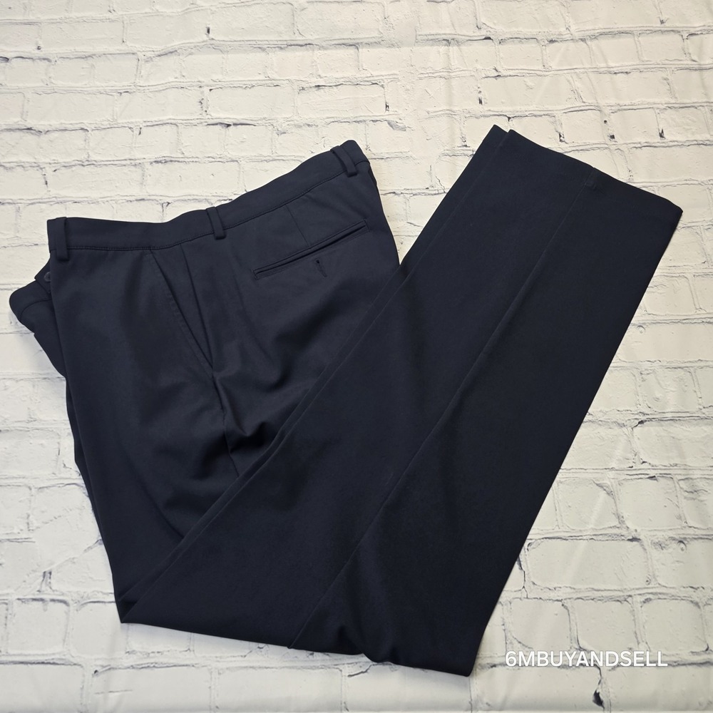 Greg Norman Mens Golf Pants 36x32 Navy Blue Performance Stretch Wicking TL106952